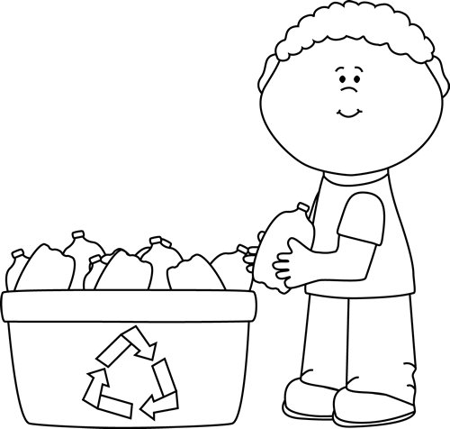 Black_and_White_Boy_Recycling_Plastic_Bottles